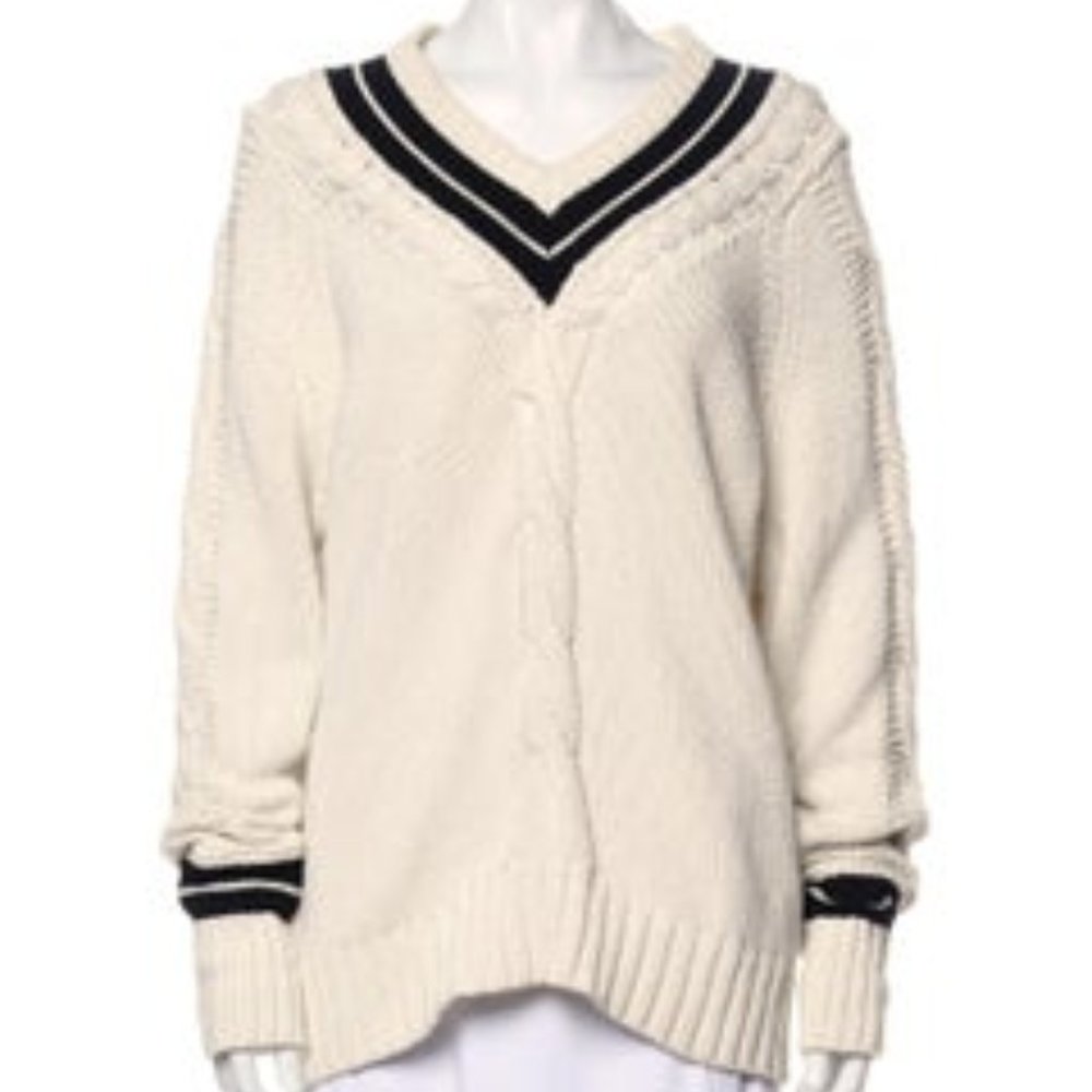 RE/DONE Striped V-Neck Sweater